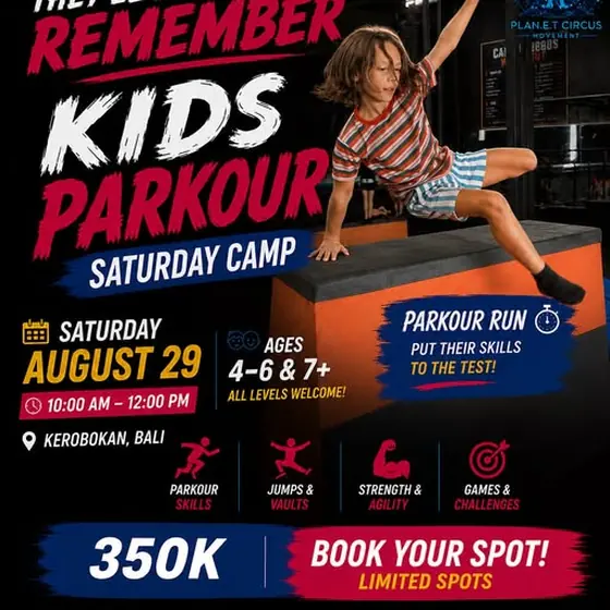 Kids Parkour Saturday Camp — 10:00 to 12:00, ages 4 and up